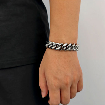16mm Jewelry Clasp Encrypted Stainless Steel Cuban Bracelet