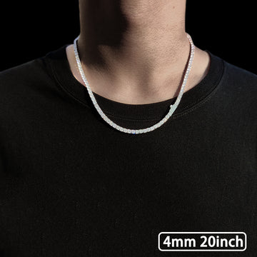 4mm Silver Iced Out Tennis Chain