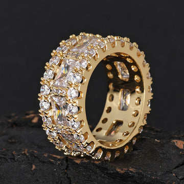Iced Gold Micro Pave Ring