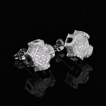 Iced Full Diamond Men's Stud Earrings