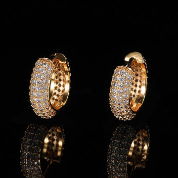 Gold Iced Hoop Earring