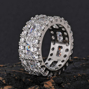 Iced Silver Micro Pave Ring