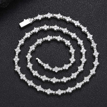 7mm Silver Iced Out Tennis Chain