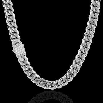 12mm Iced Miami Zircon Spring Clasp Cuban Chain