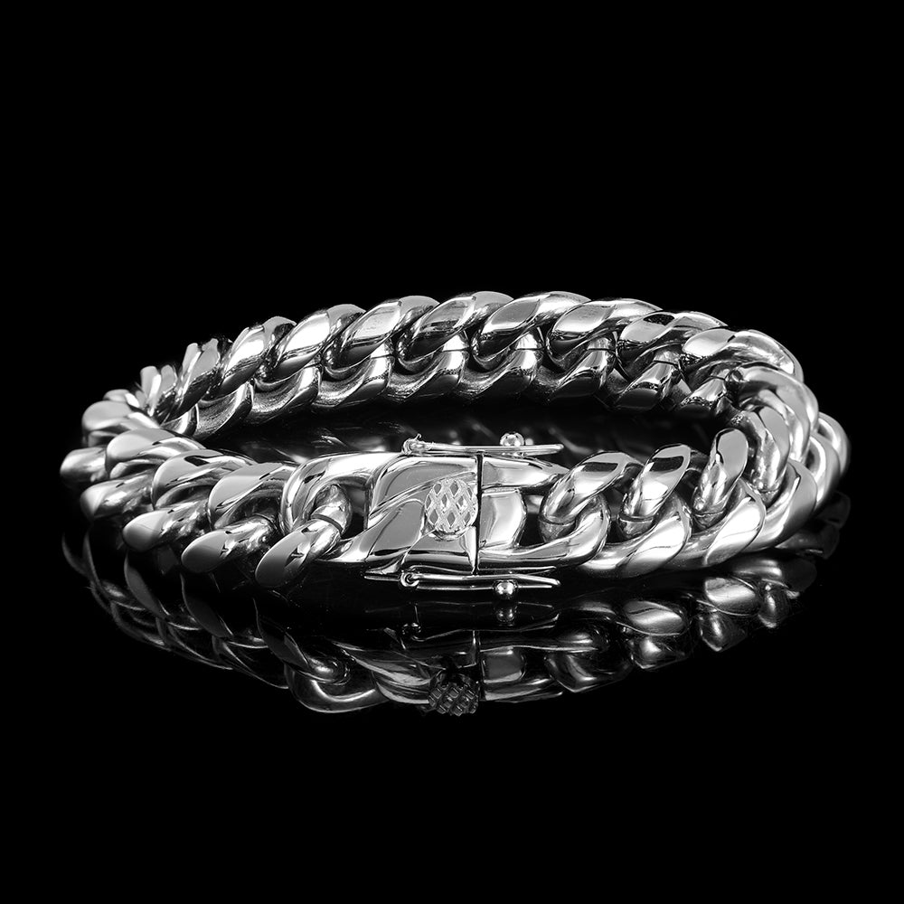 10mm Stainless Steel Cuban Bracelet