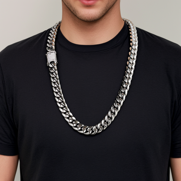 18mm Prong Stainless Steel Cuban Chain