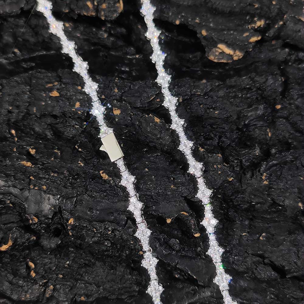 7mm Silver Iced Out Tennis Chain