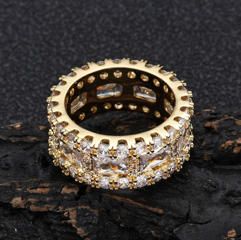 Iced Gold Micro Pave Ring